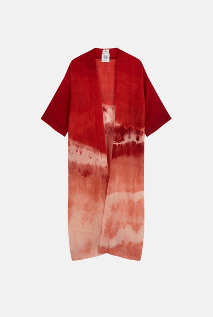 Kimono Charlotte Naranja Oscuro Rojo Capes & shawls Atelier Aletheia 