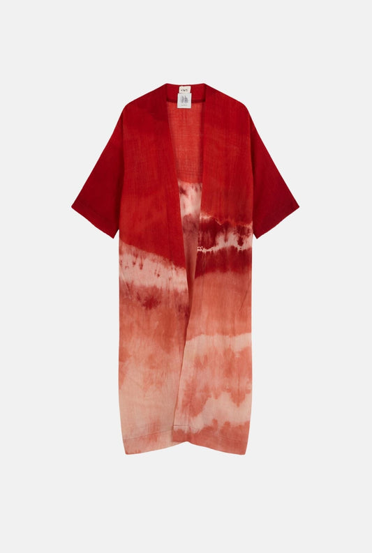 Kimono Charlotte Naranja Oscuro Rojo Capes & shawls Atelier Aletheia 