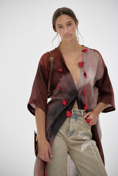 Kimono Charlotte Purple Coats Atelier Aletheia 