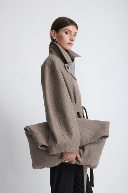 Kimono de lana beige Coats Miguel Marinero 