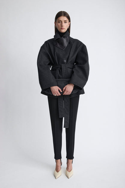 Kimono de lana gris Coats Miguel Marinero 