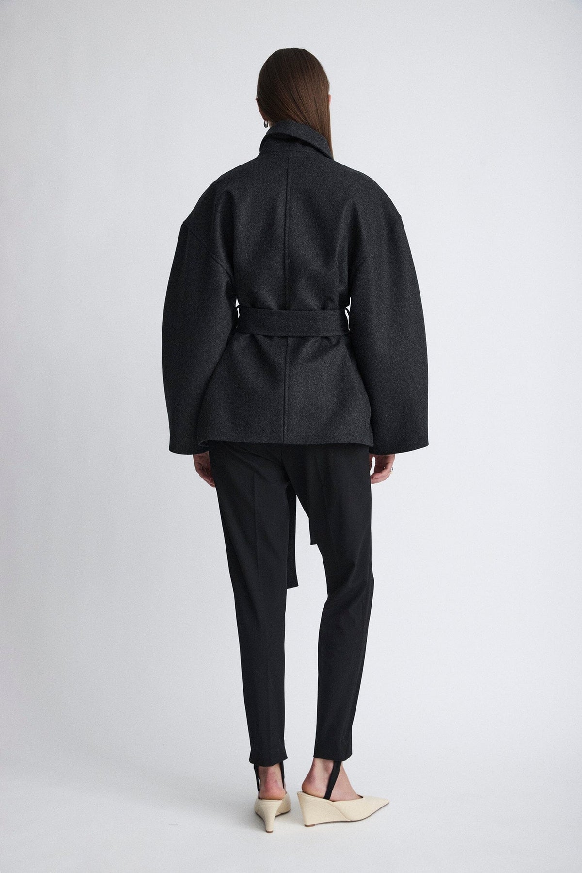 Kimono de lana gris Coats Miguel Marinero 