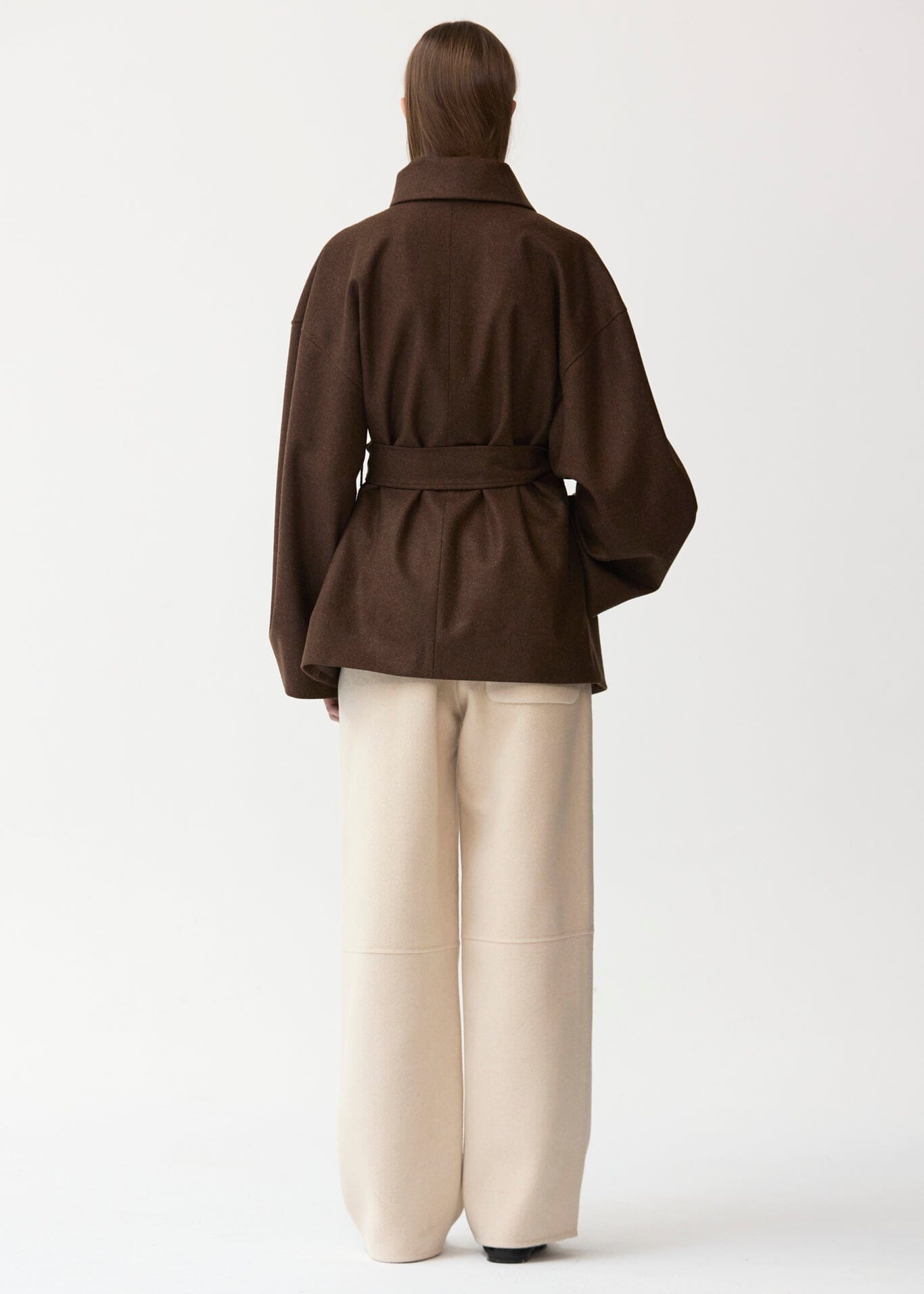 Kimono de lana kaki Miguel Marinero 