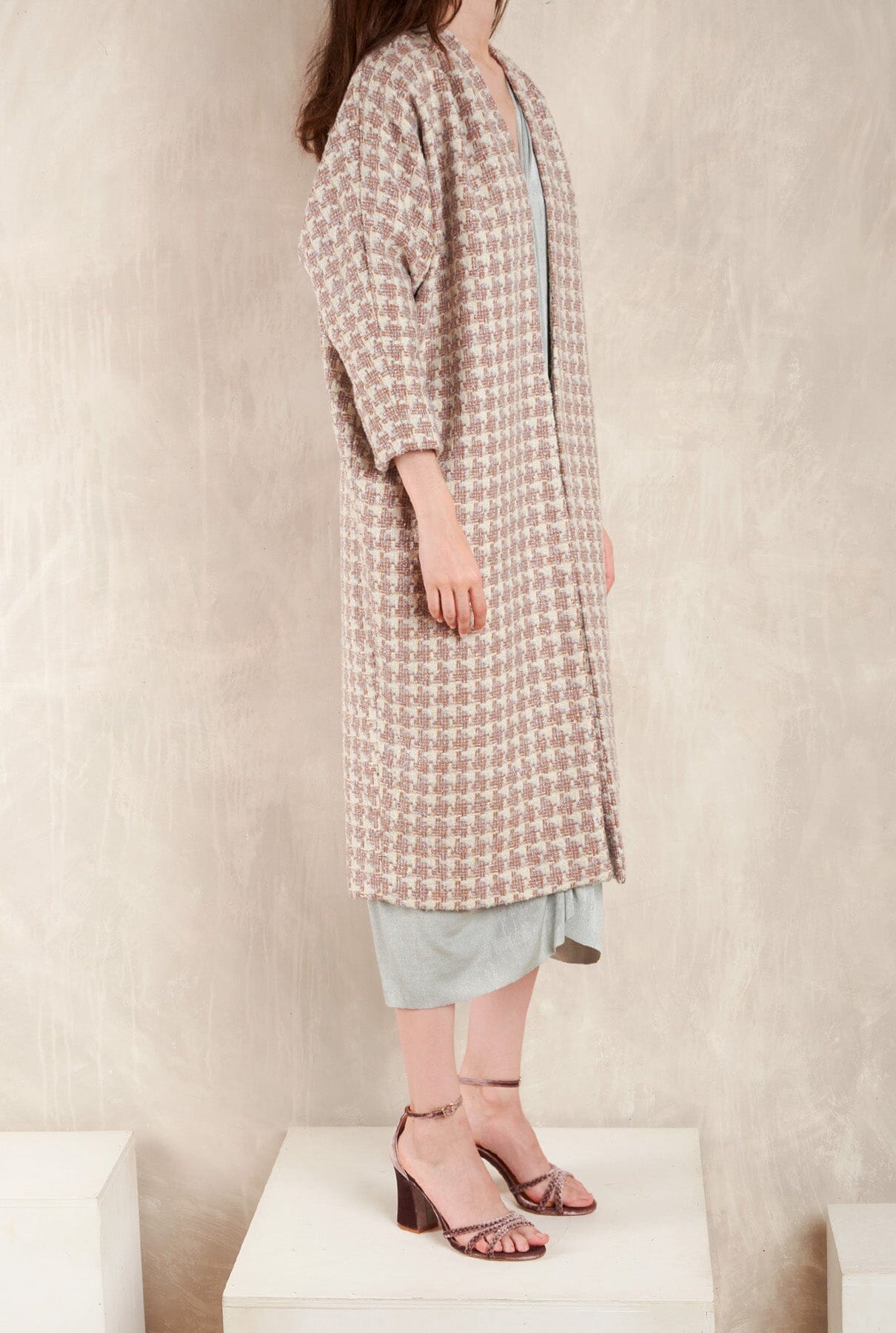 Kimono Joan Tweed Crudo Coats Duyos 