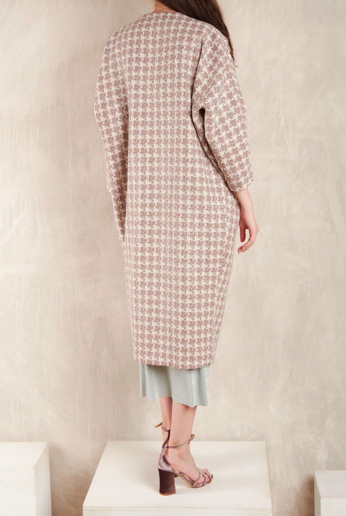 Kimono Joan Tweed Crudo Coats Duyos 