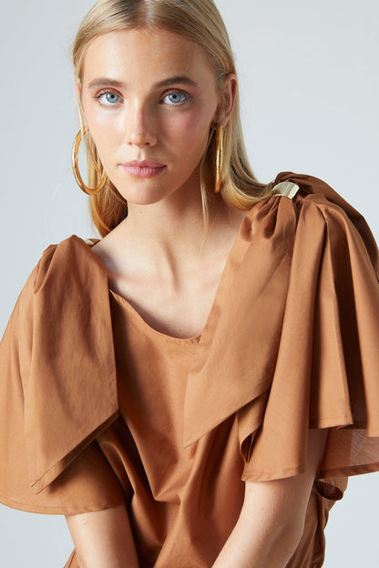 Kira Top Chocolate Tops and Blouses The Label Edition 