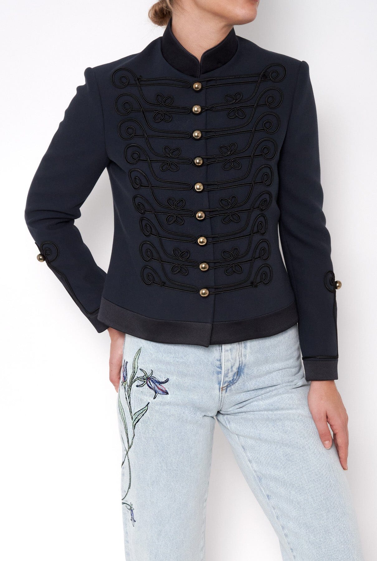 LA SPEZIA FITTED BLAZER WITH BRAIDED DETAILS Jackets The Extreme Collection 
