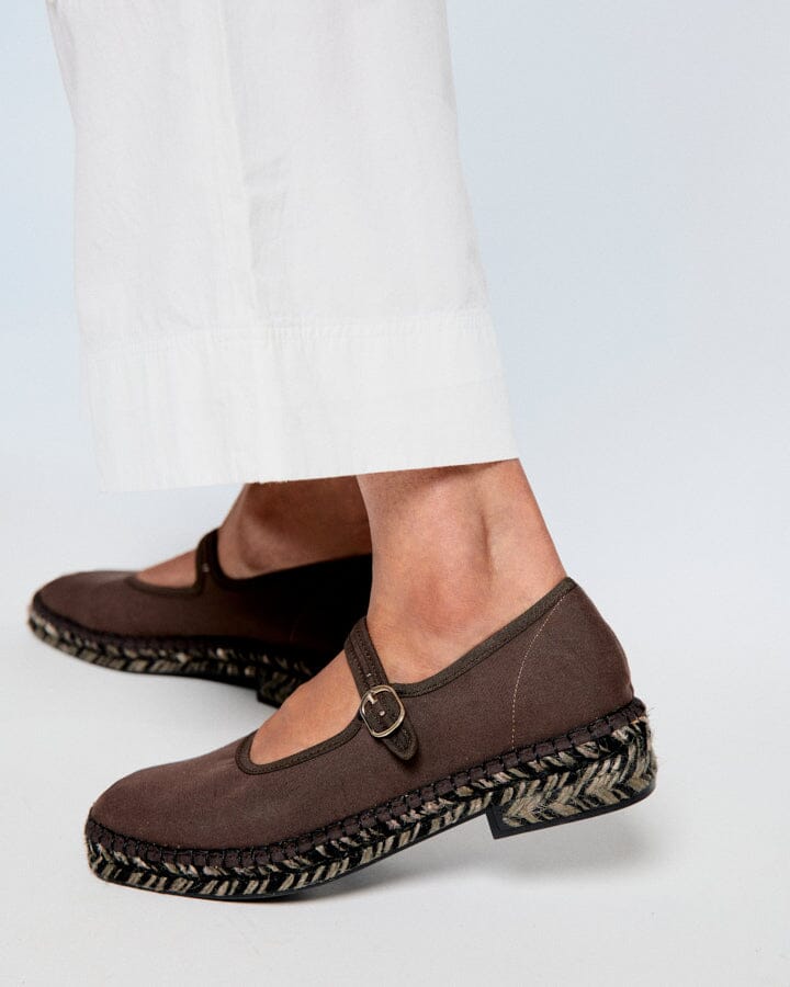 LAXE MARRON OSCURO BICOLOR Espadrilles Naguisa 