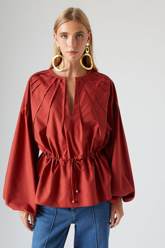 Lea Shirt Terracota Shirts & blouses The Label Edition 