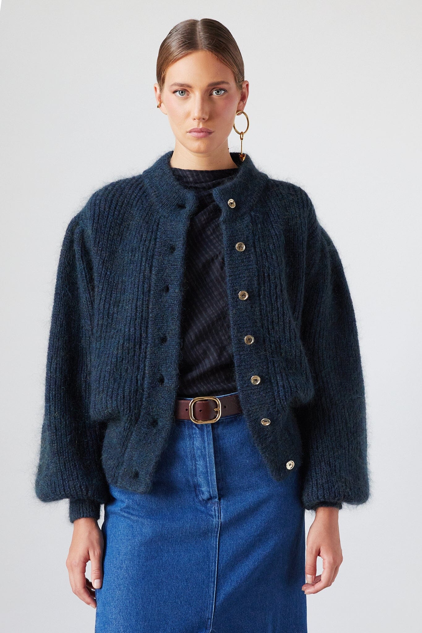 Leandra Cardigan Forest Sweaters The Label Edition 