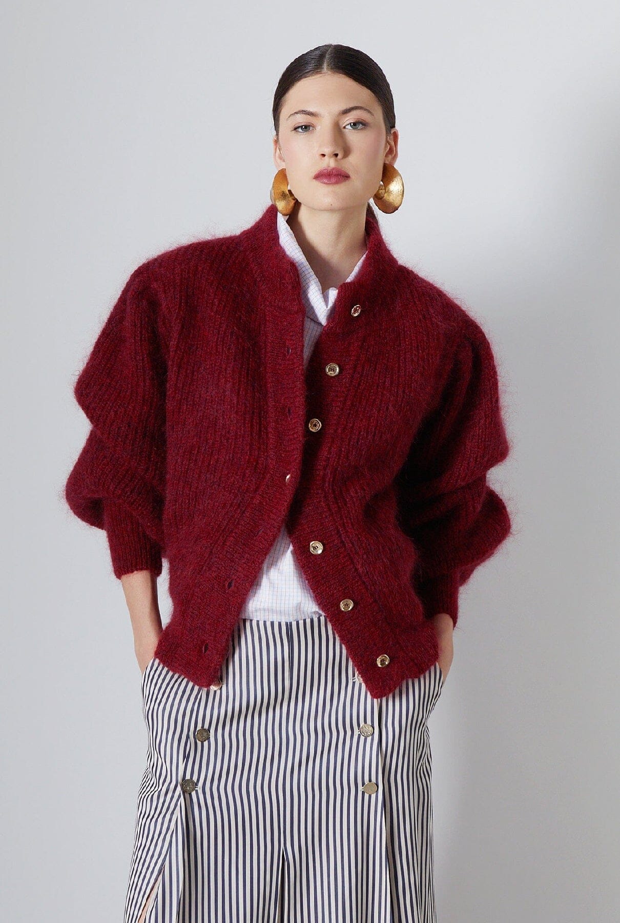 Leandra Cardigan Merlot The Label Edition 