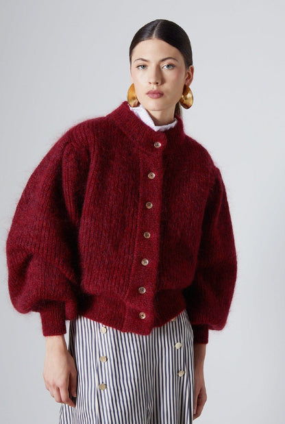 Leandra Cardigan Merlot The Label Edition 