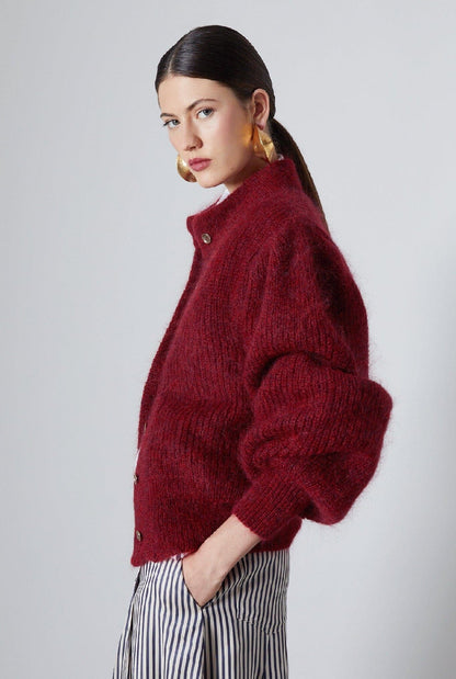 Leandra Cardigan Merlot The Label Edition 