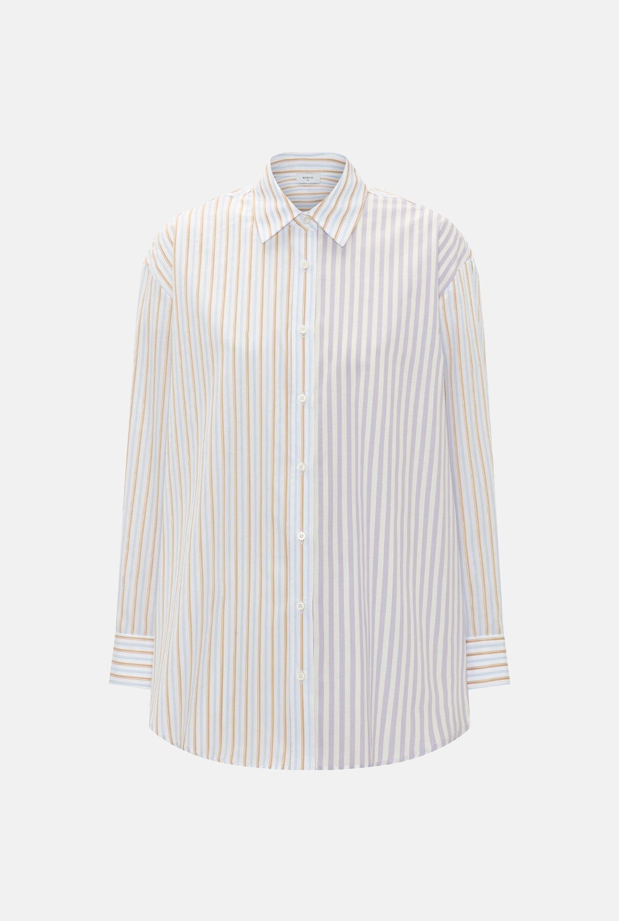 Lilac & blue cotton striped shirt Shirts & blouses Mirto 