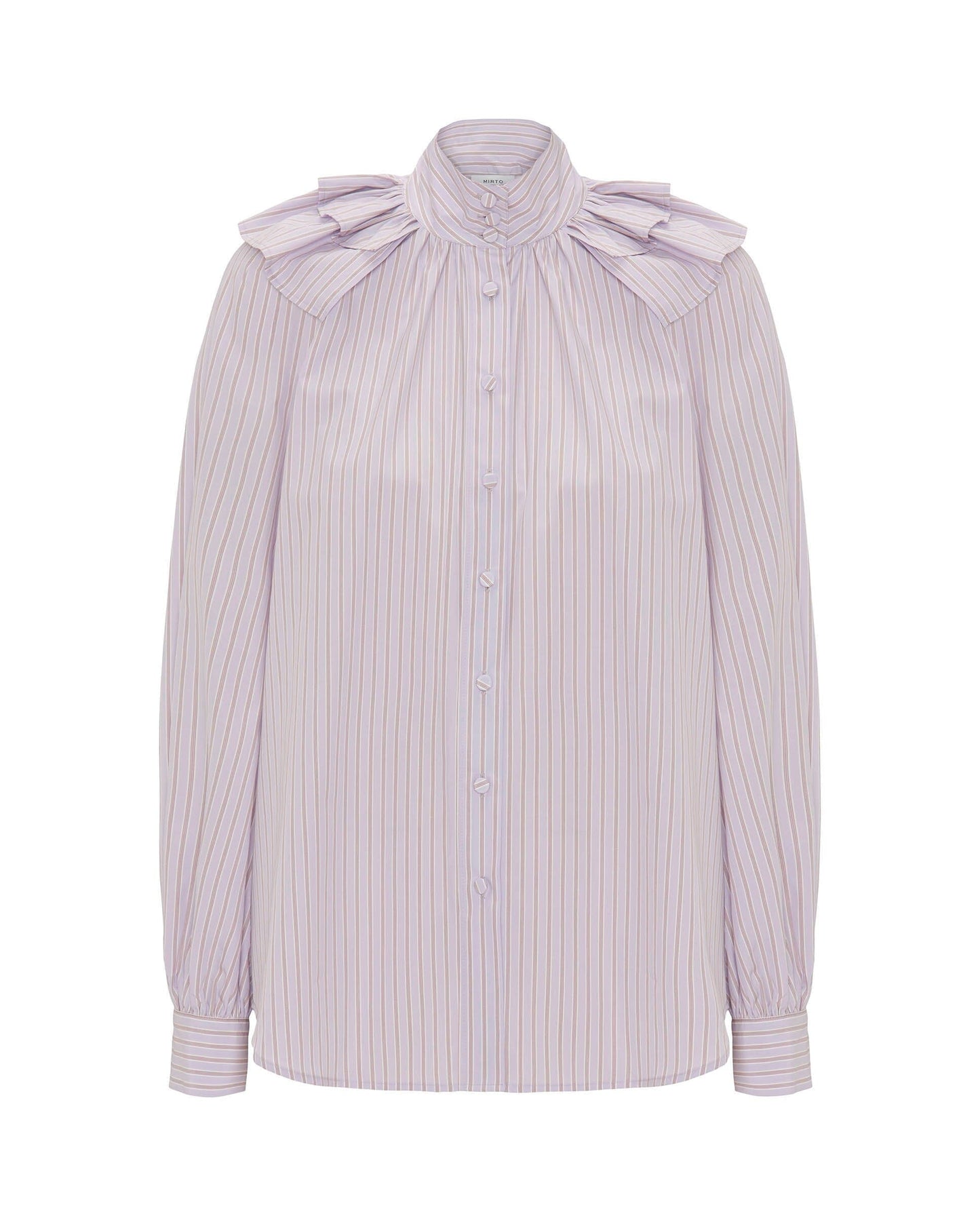 Lilac shirt with burgundy stripes Shirts & Blouses Mirto 