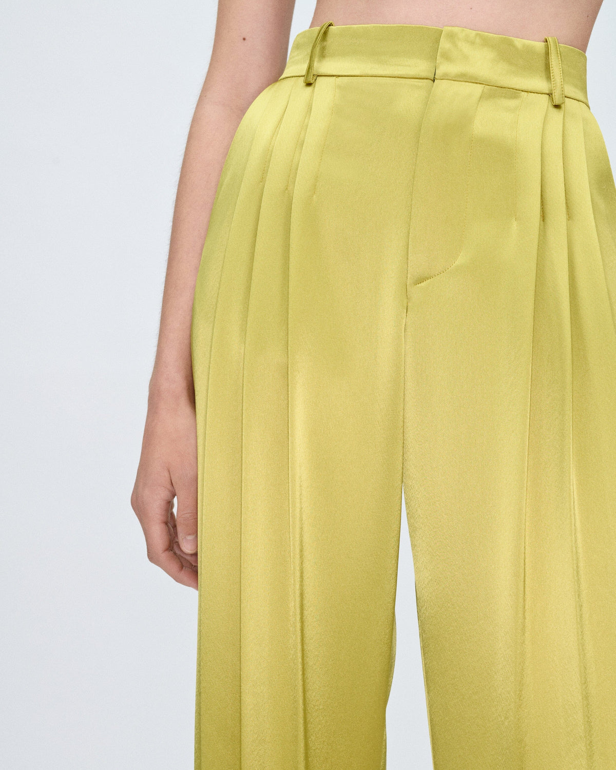Limbo Lime Tailored Trousers Trousers PALOMO SPAIN 
