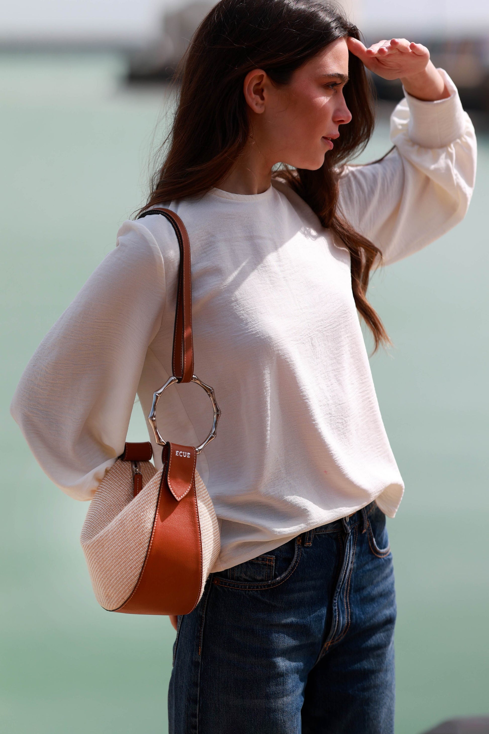Limosnera Tao Hand bags Ecue 
