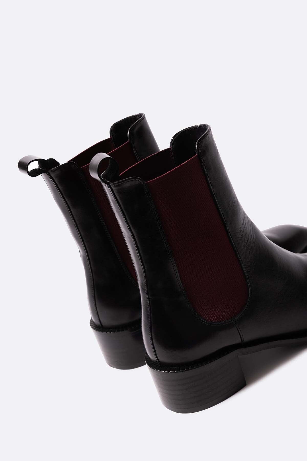 Lina negro burdeos Booties Mint and Rose 