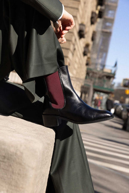 Lina negro burdeos Booties Mint and Rose 