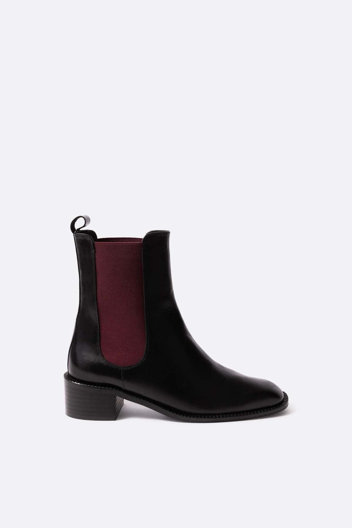 Lina negro burdeos Booties Mint and Rose 