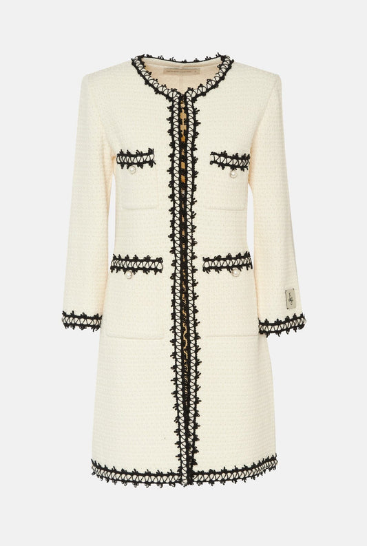 LONG CONTRAST TWEED JACKET CHANTAL Jackets The Extreme Collection 