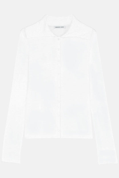 Lucky-Luck Polo White Sweaters Carlota Cahis 