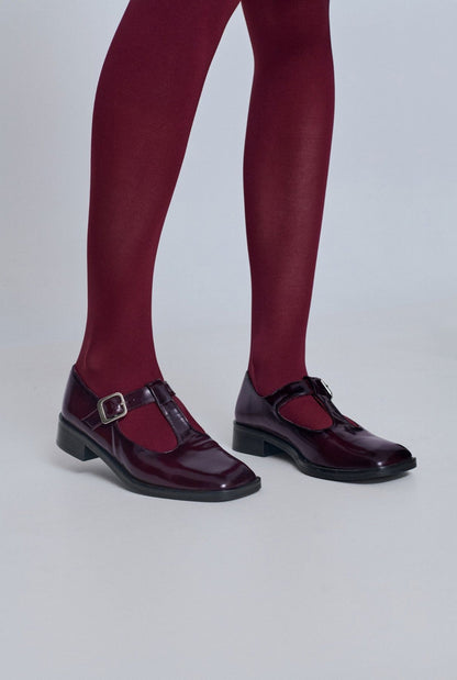 Lucy Burgundy T-Bar Mary Janes Mary Jane AUGUSTA 