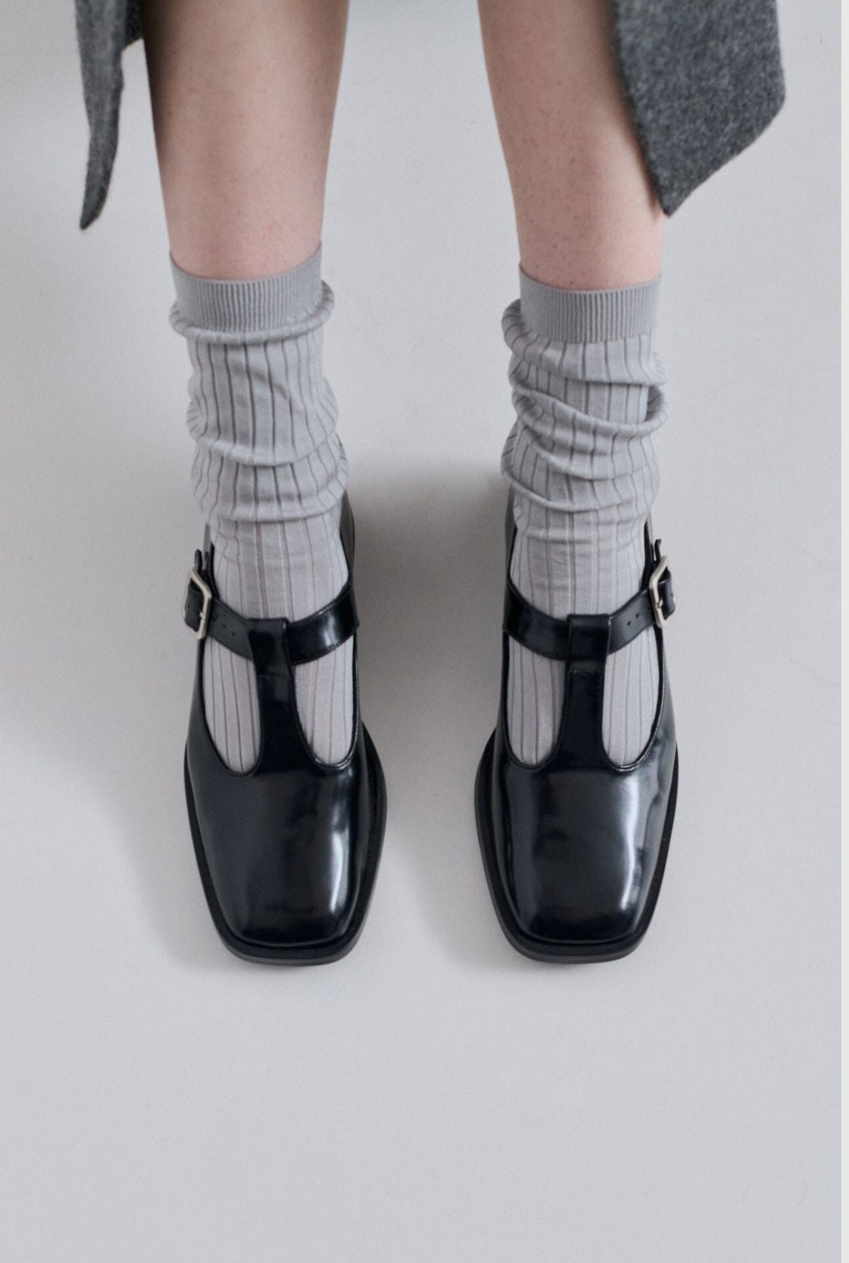 Lucy T-Bar in Black Leather Lucy AUGUSTA 