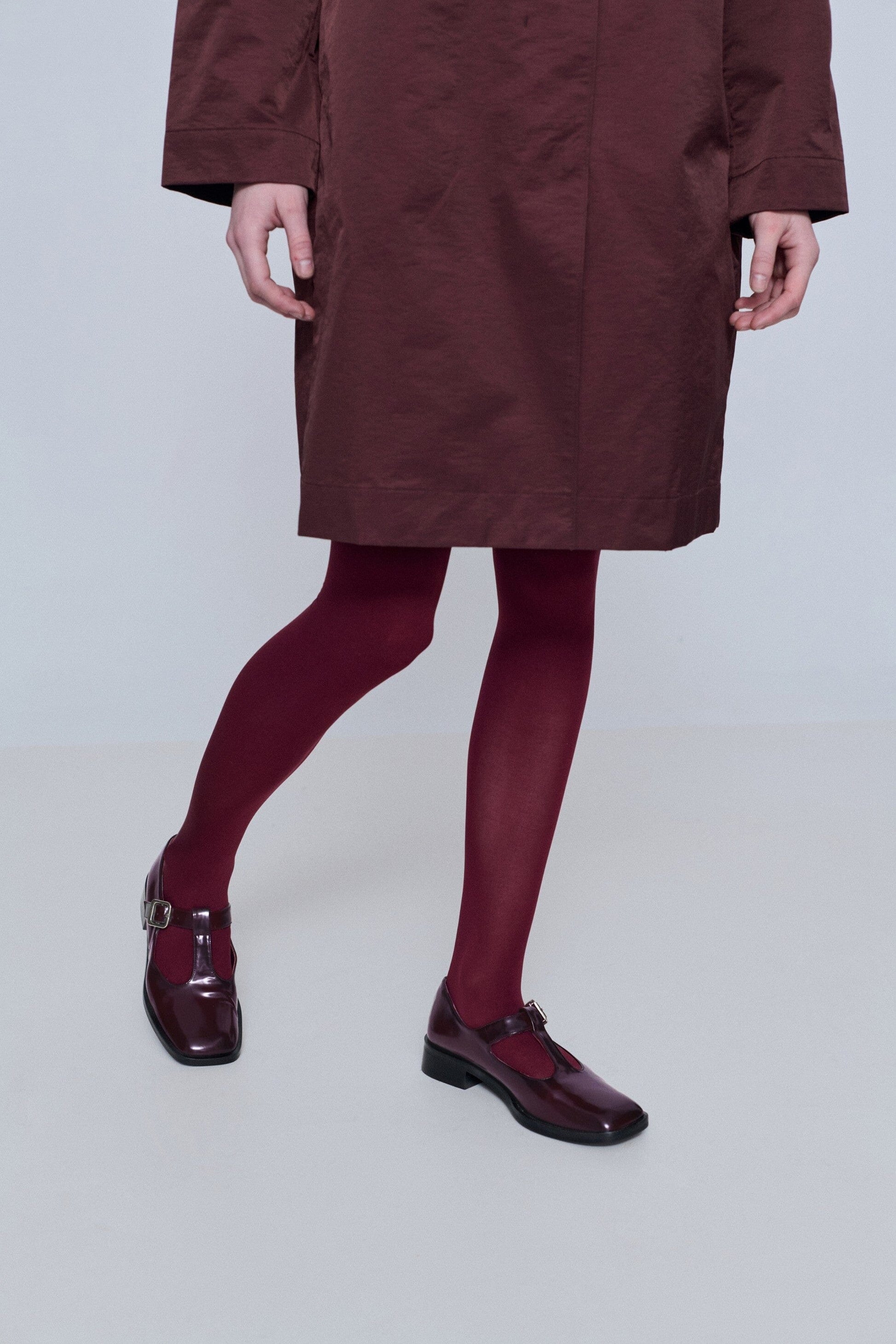 Lucy T-Bar in Burgundy Leather Lucy AUGUSTA 