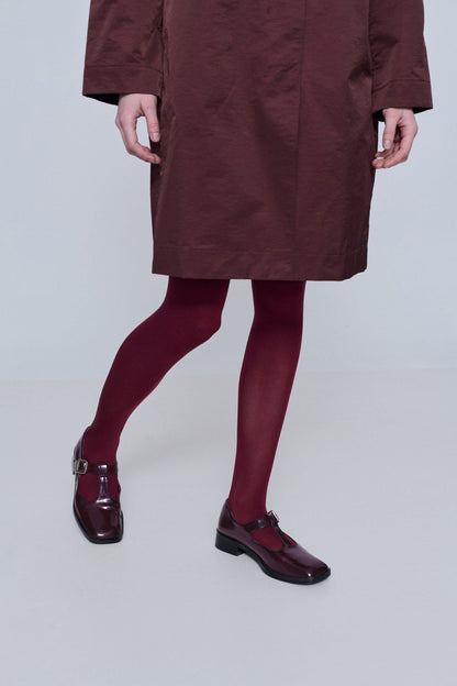 Lucy T-Bar in Burgundy Leather Lucy AUGUSTA 