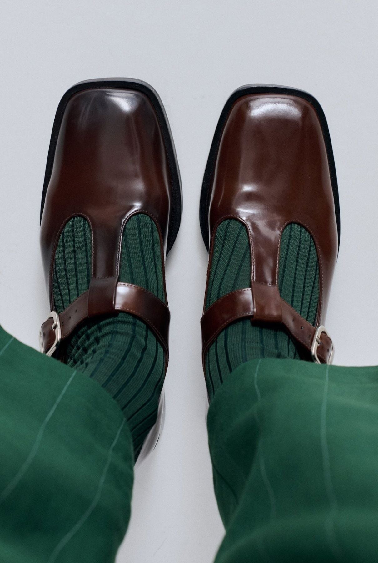 Lucy T-Bar in Caramel Leather Lucy AUGUSTA 