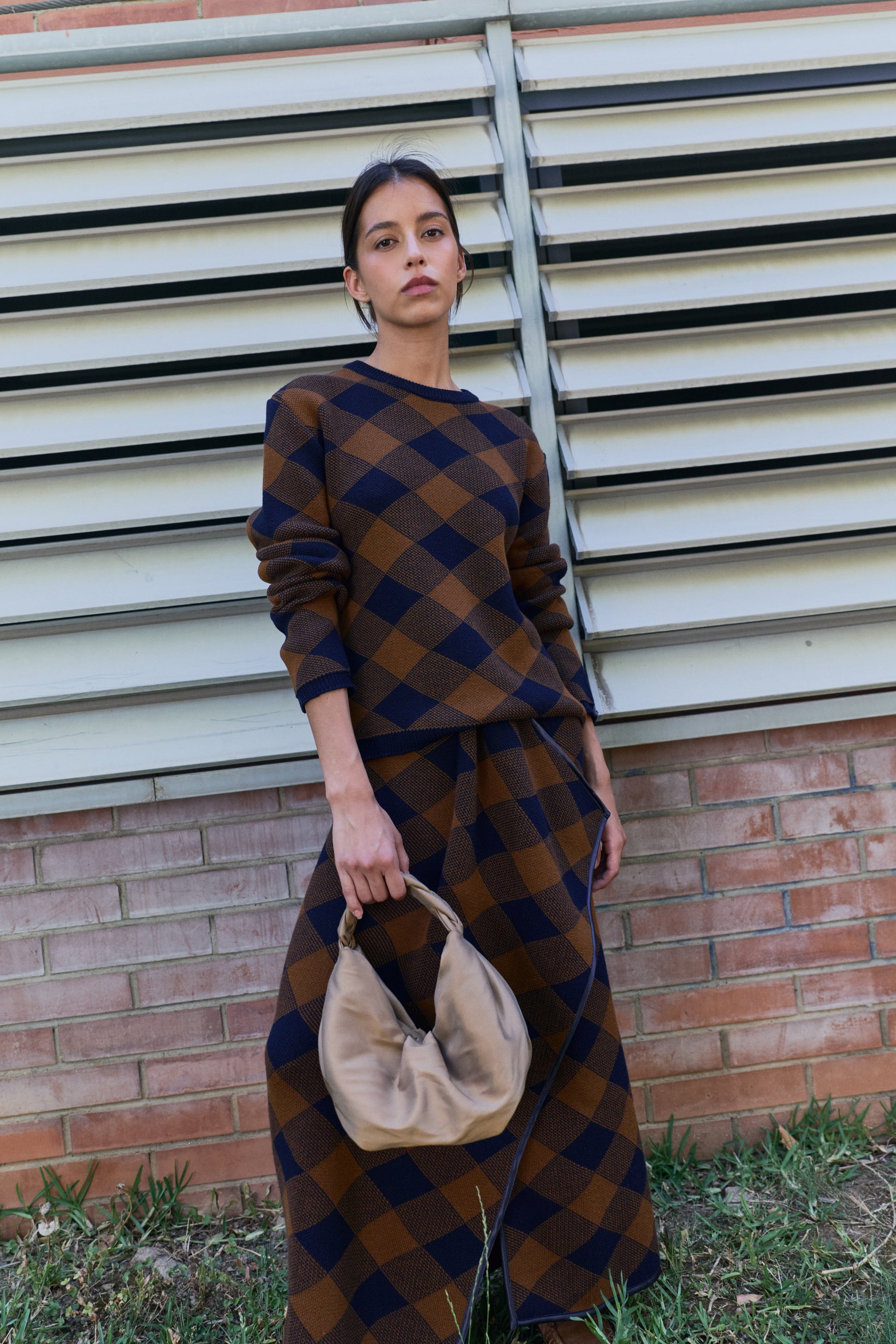 Lupe Crew Neck Argyle Sweaters Laia Alen 
