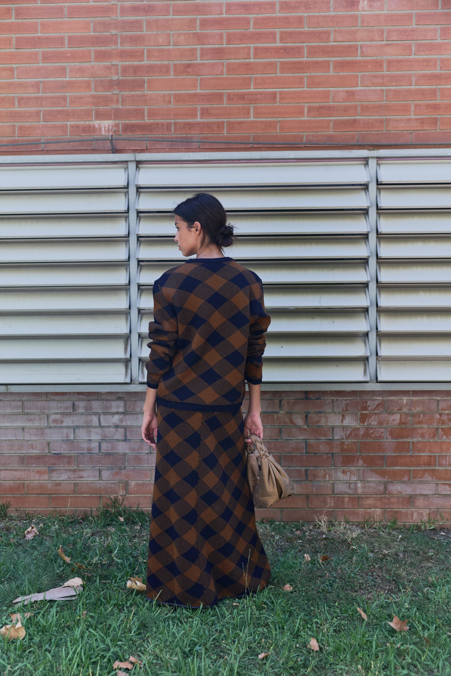 Lupe Crew Neck Argyle Sweaters Laia Alen 