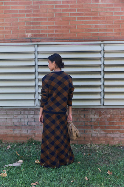 Lupe Crew Neck Argyle Sweaters Laia Alen 