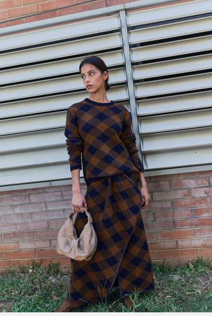 Lupe Crew Neck Argyle Sweaters Laia Alen 