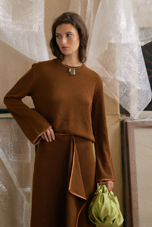 Lupe top - Brown Sweaters Laia Alen 