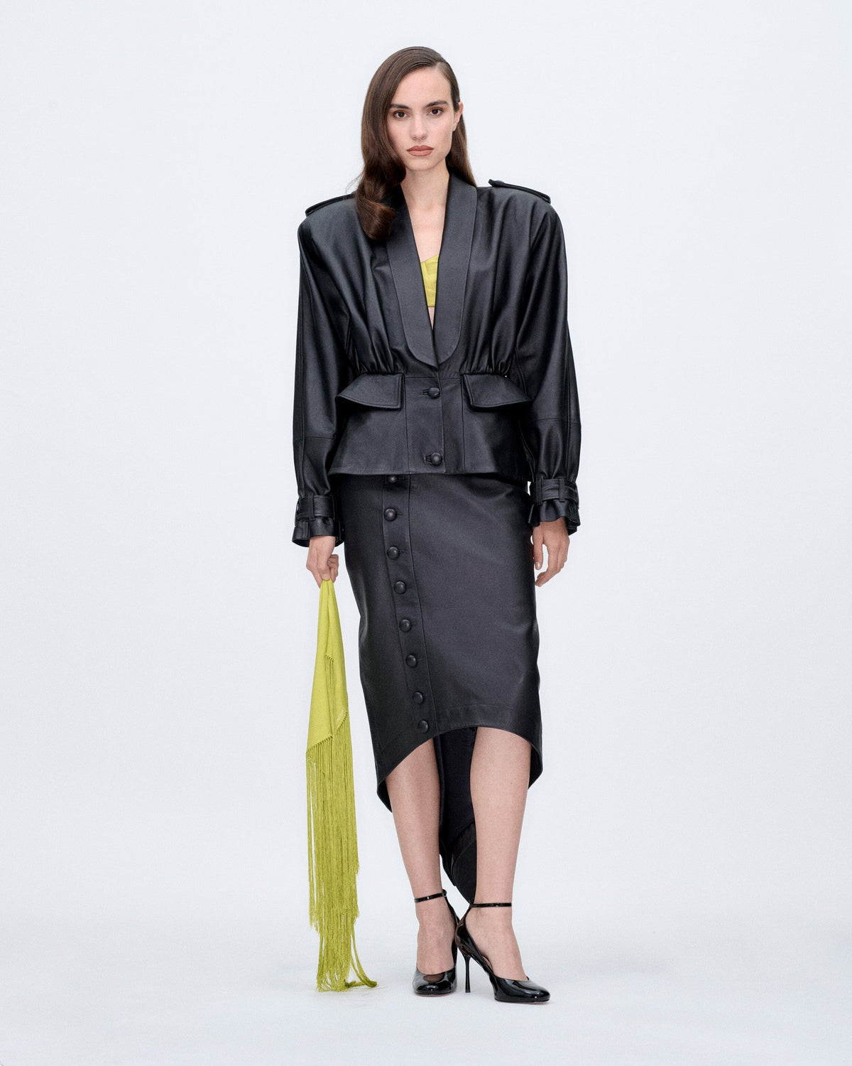 *MADE TO ORDER | Black Leather Blazer Jackets PALOMO SPAIN 