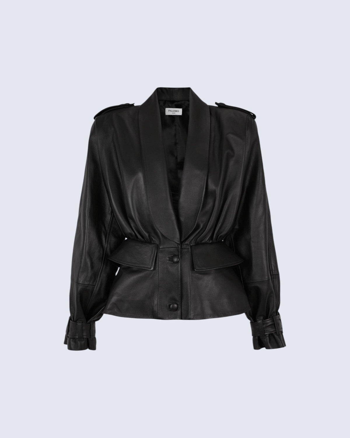 *MADE TO ORDER | Black Leather Blazer Jackets PALOMO SPAIN 