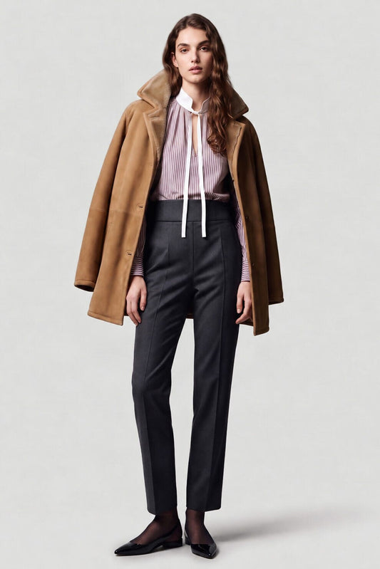 *MADE TO ORDER |Camel Marlow Shearling Coat Jackets Kolonaki 