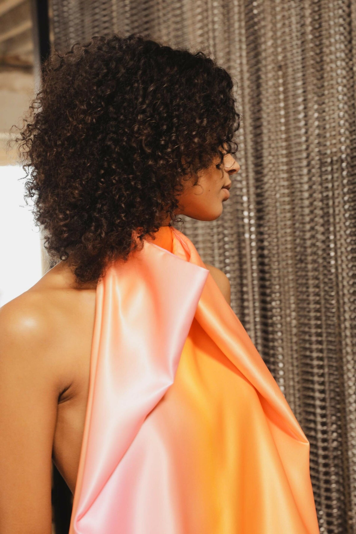 *MADE TO ORDER | Dart Satin Coral Dress Dresses Ernesto Naranjo 