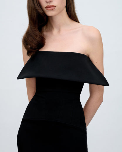 *MADE TO ORDER | Limbo Black Long Dress Dresses PALOMO SPAIN 