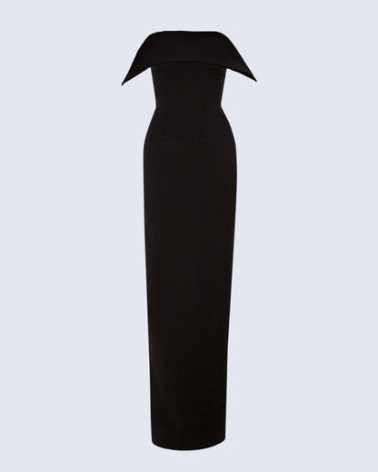 *MADE TO ORDER | Limbo Black Long Dress Dresses PALOMO SPAIN 