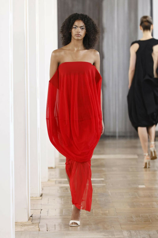*MADE TO ORDER | Mini Bubble Red Dress Dresses Ernesto Naranjo 