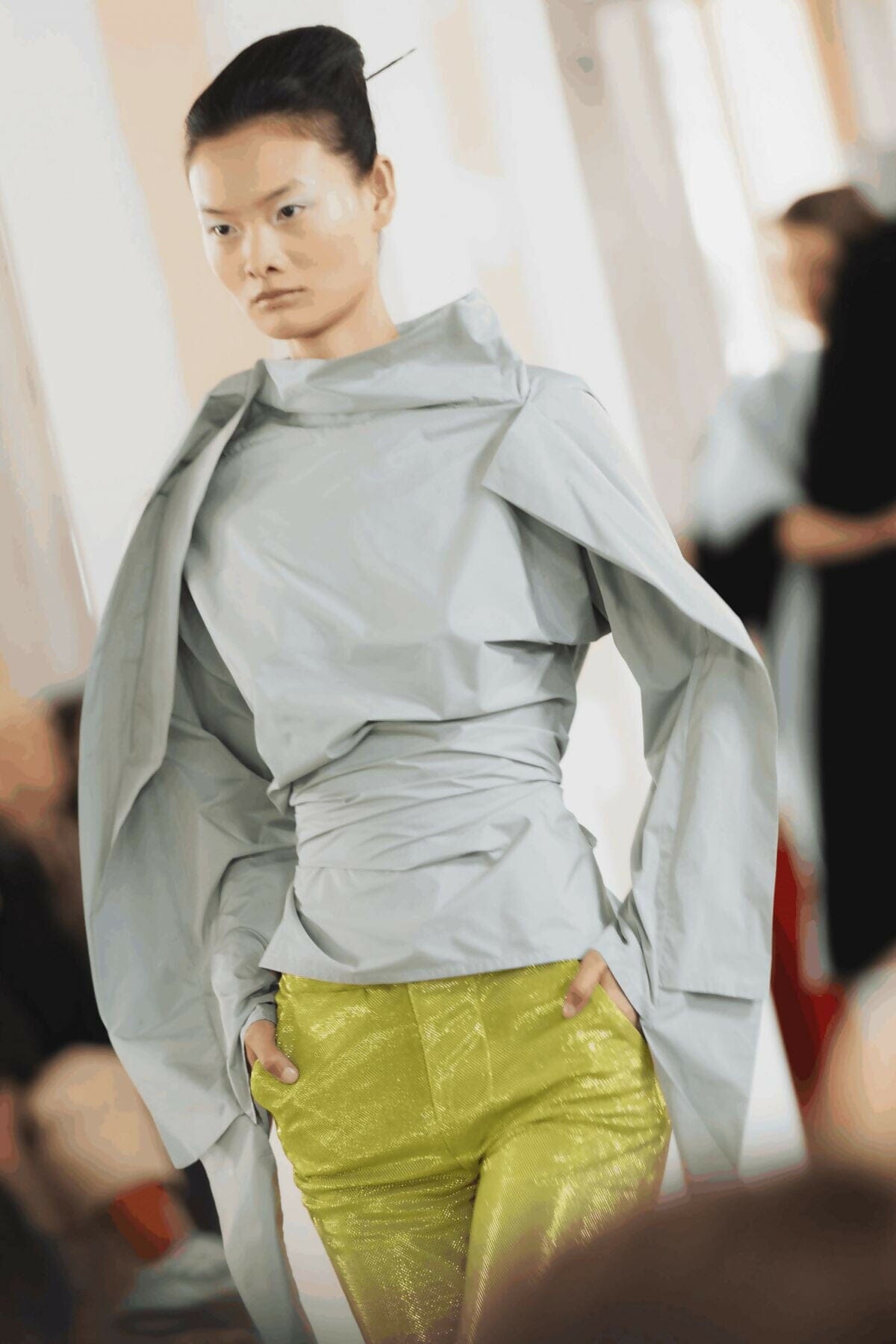 *MADE TO ORDER | Sea Blue Taffeta Shirt Shirts & tops Ernesto Naranjo 