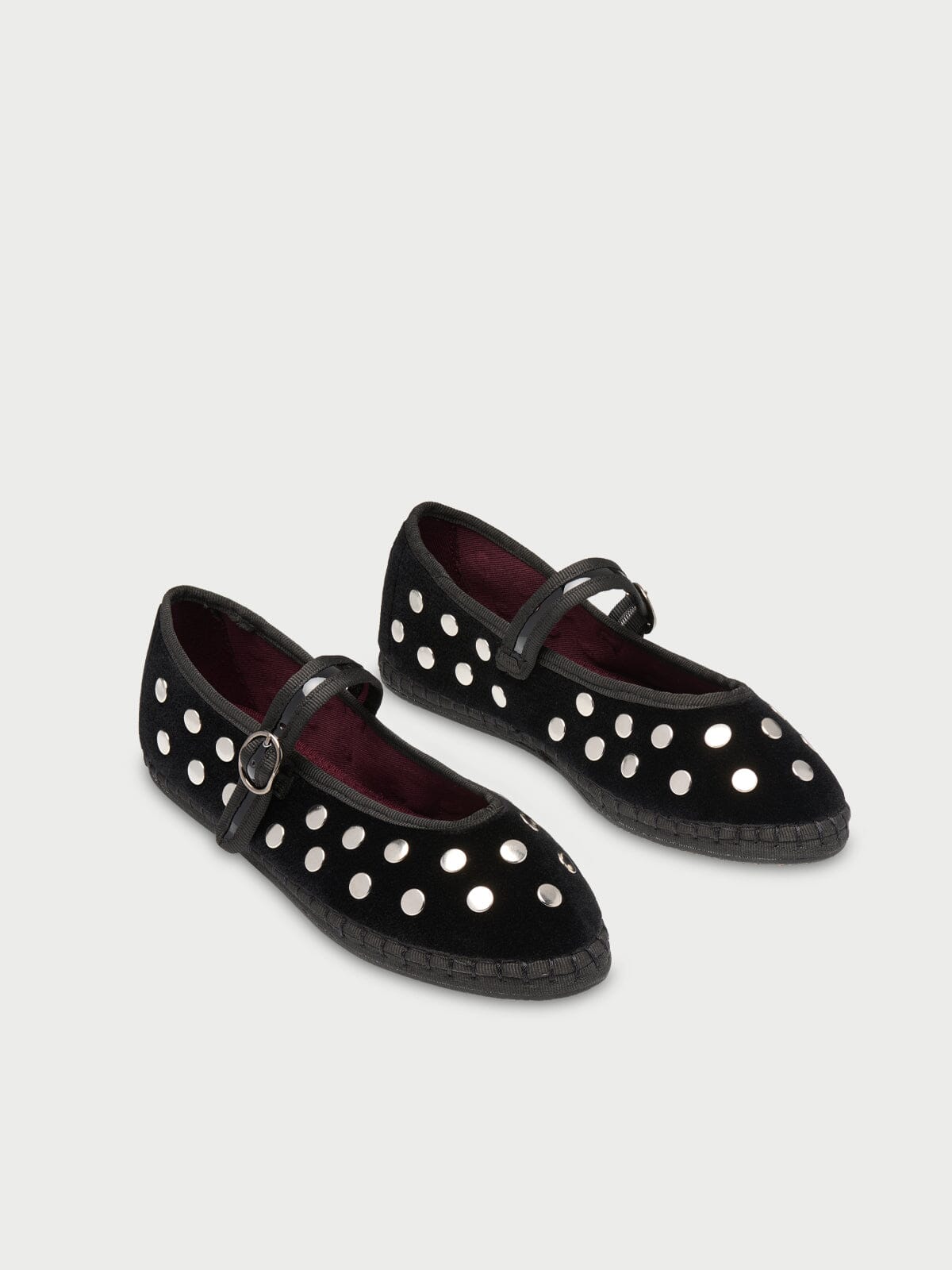 Mae Silver Black Mary Jane Flabelus 