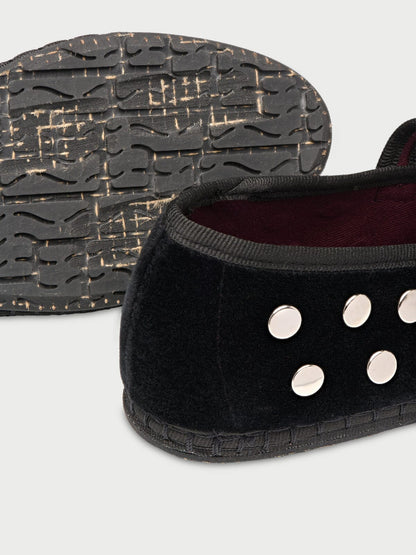 Mae Silver Black Mary Jane Flabelus 