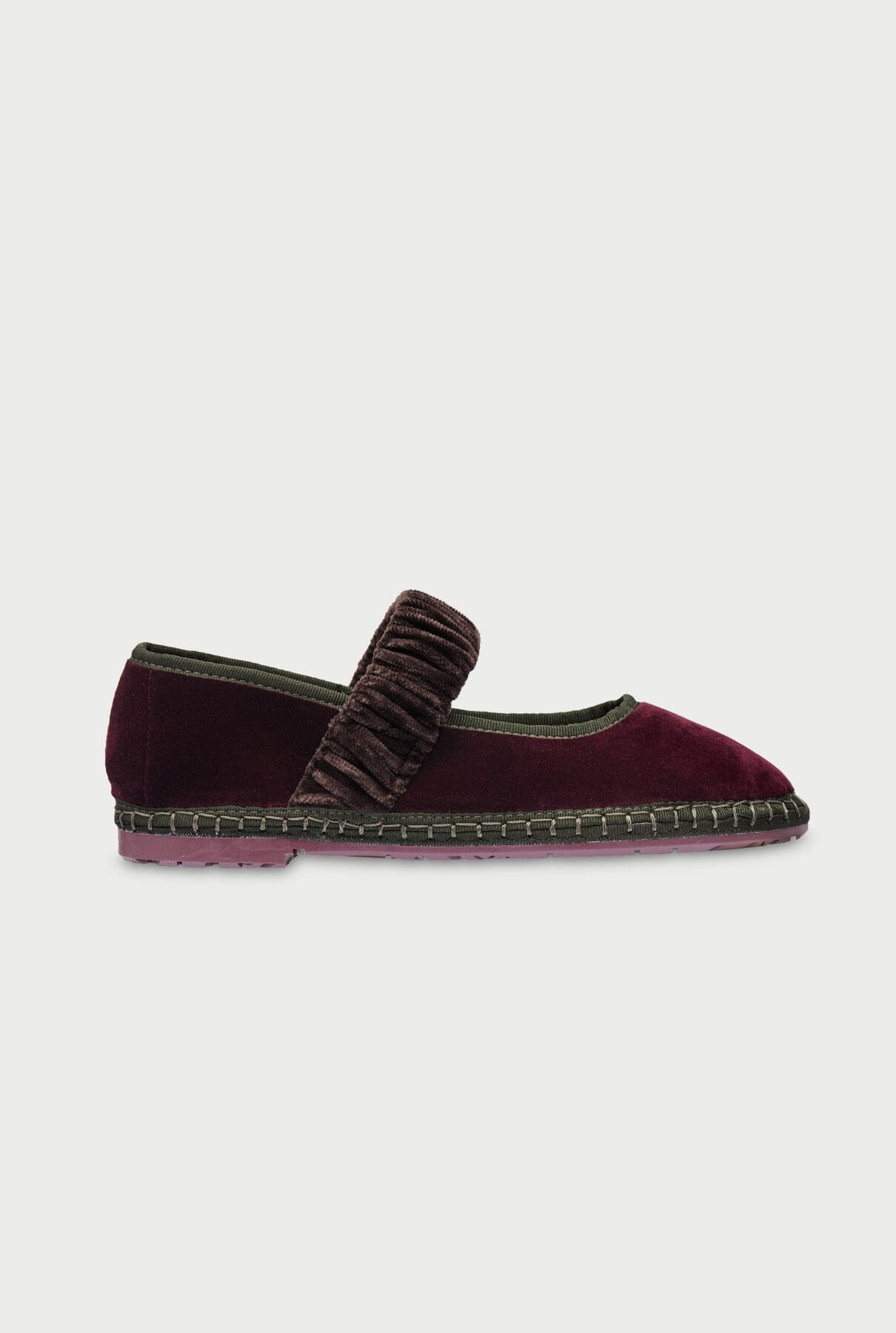 Mafalda Triple Tone Tango Wine Flat shoes Flabelus 