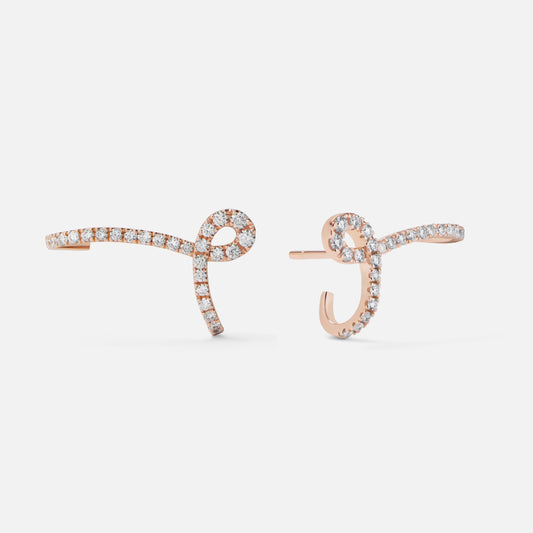 Maison Rose M Crawler Earrings Earrings Gold & Roses 