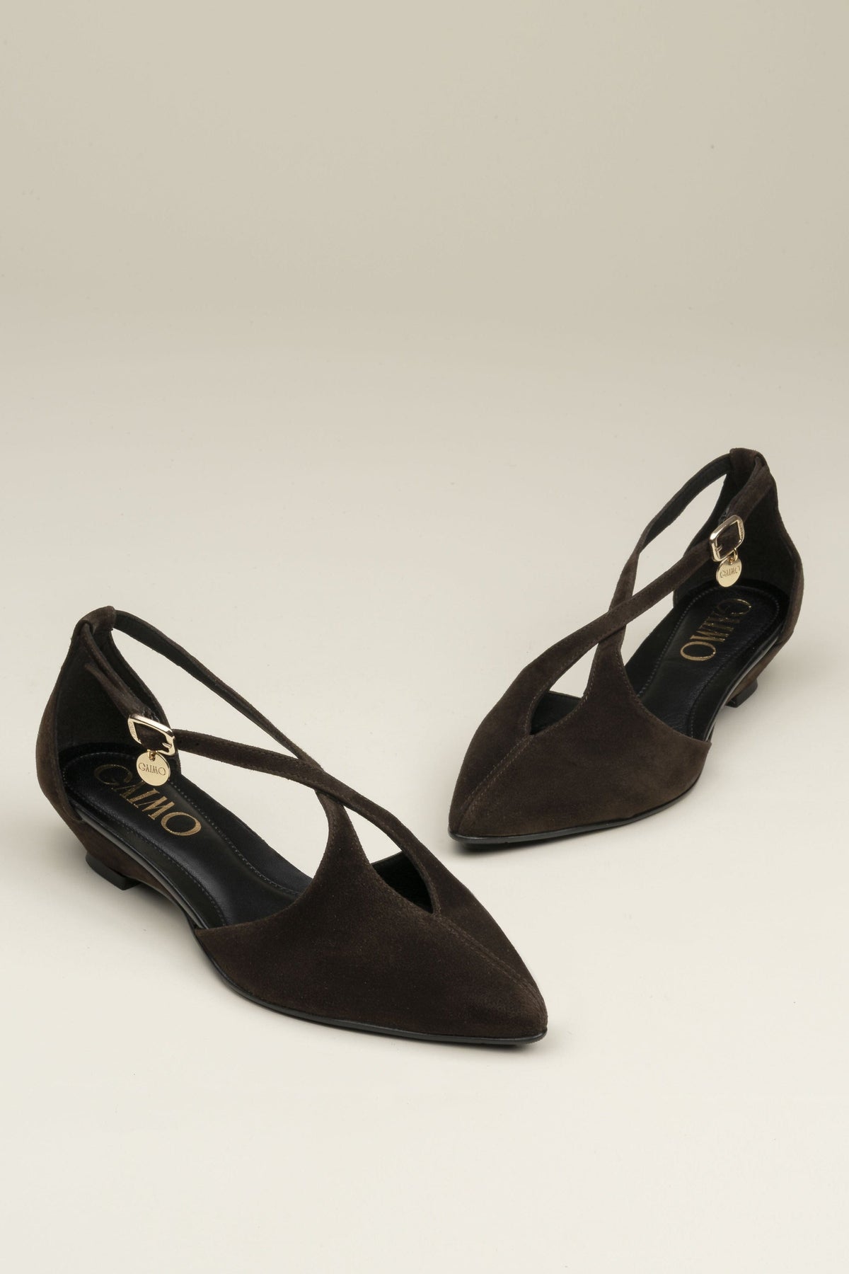 Malvina chocolate suede Heels Gaimo 