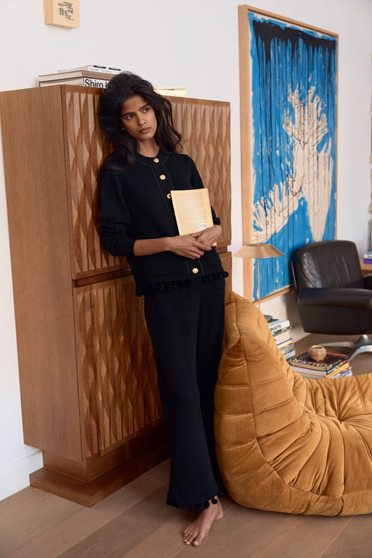 Margarita Pants Pom-Pom Black Trousers Laia Alen 